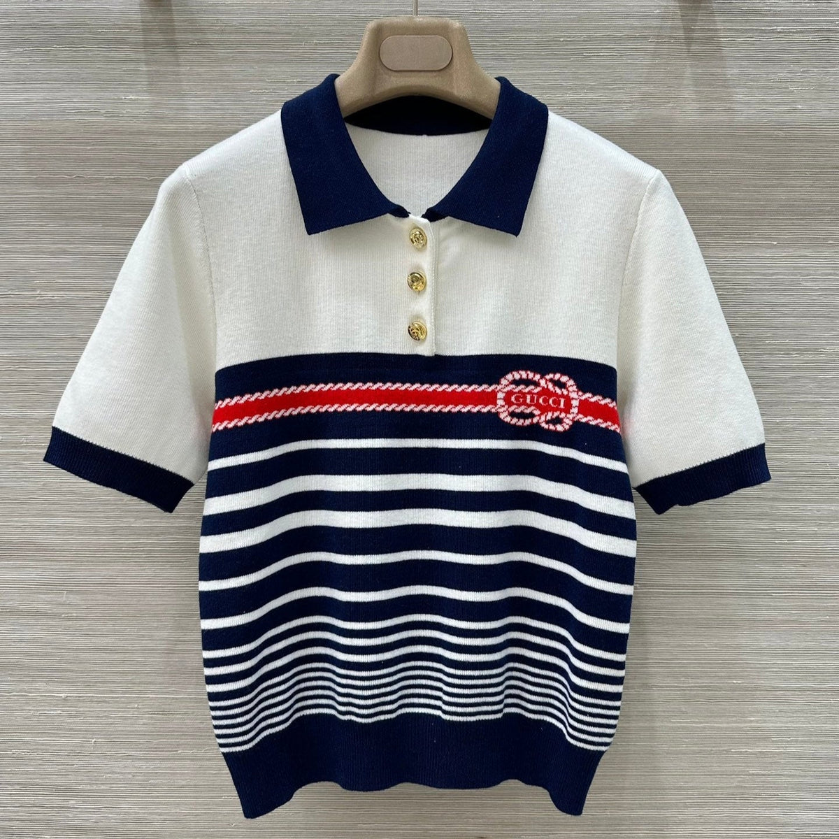 GUCCI SHORT-SLEEVE KNIT TOP 138