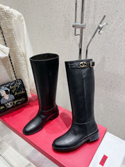 VALENTINO 25S KNEE-HIGH BOOTS IN BLACK CALFSKIN STYLE 4