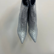 SL OPYUM GLITTER HEELED BOOT BLACK CALFSKIN