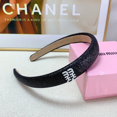 HEADBAND IN BLACK GLITTER FABRIC 174109