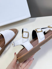 MINO SANDAL IN WHITE CALFSKIN