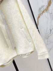 MAX MARA 25S HOODED KNIT JACKET 106