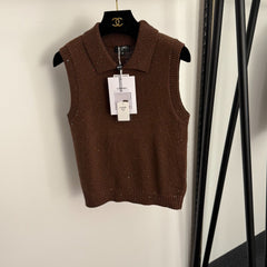 CHANEL 25S SLEEVELESS CROCHET VEST 336