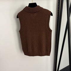 CHANEL 25S SLEEVELESS CROCHET VEST 336