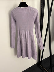 CHANEL 25S LONG-SLEEVE KNIT DRESS 334