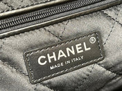 CC 19 HOBO BAG 43CM BLACK GOATSKIN SILVER HARDWARE