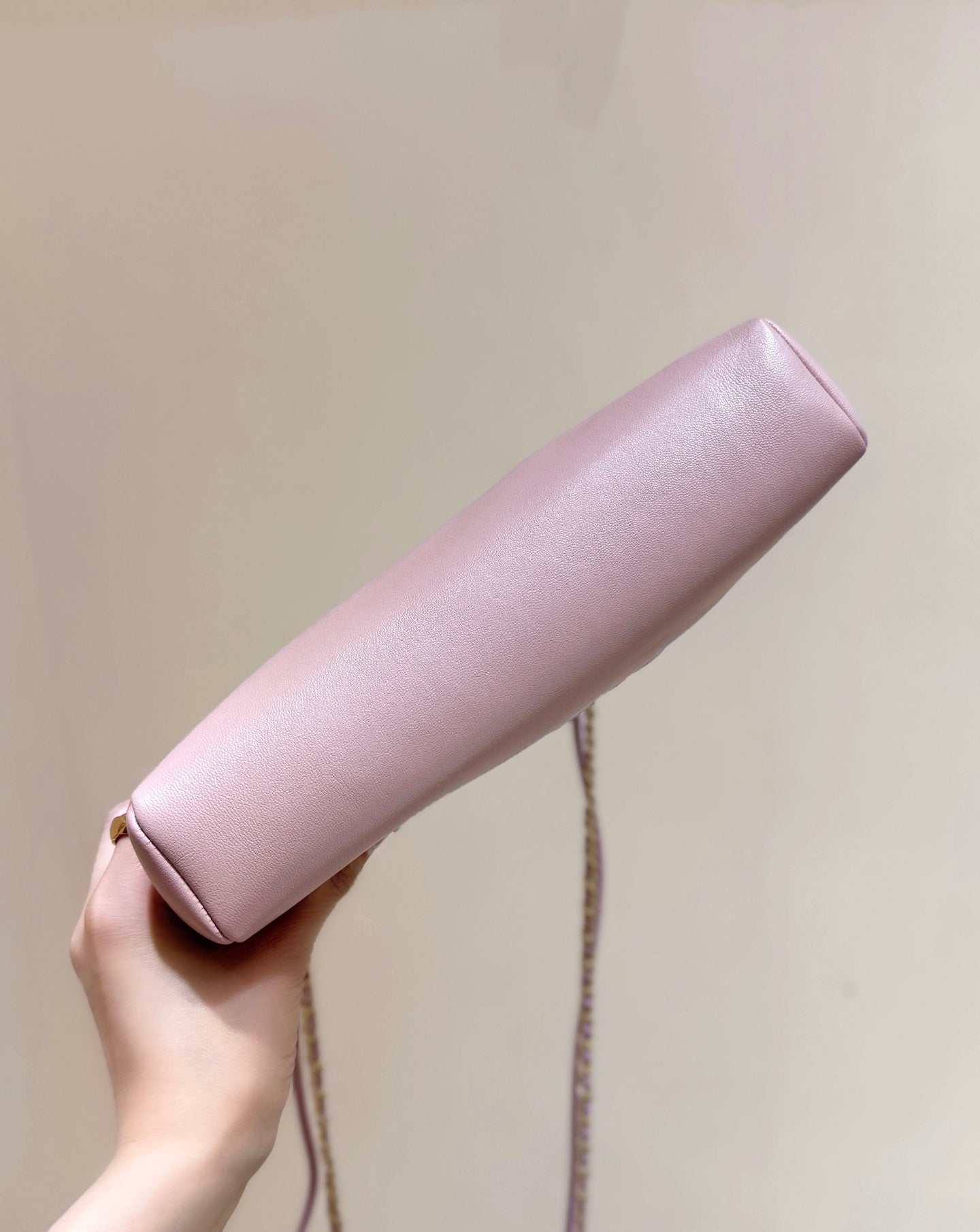 CHANEL 25S MINI SHOPPING BAG 23 IN LIGHT PINK LAMBSKIN AND SUEDE