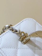 CHANEL 25S COCO CRUSH 17 IN WHITE CALFSKIN GOLD HARDWARE