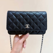CHANEL 25S MINI FLAP BAG 19 IN BLACK CALFSKIN GOLD HARDWARE