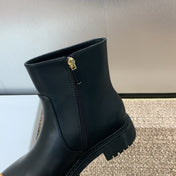 DIOR 25S D-TOWN ANKLE BOOT 25MM IN BLACK BRUSHED CALFSKIN