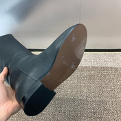 DIOR 25S D-TOWN BOOT 25MM IN BLACK SUPPLE CALFSKIN