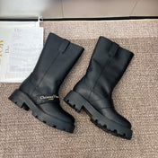 DIOR 25S D-QUEST BOOT 45MM IN BLACK GRAINED CALFSKIN