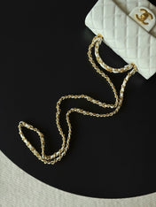 CHANEL 25S FLAP BAG 20 CM IN WHITE CAVIAR LEATHER WITH GOLD HARDWARE