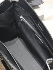 NIKI SHOPPING BAG 39 IN BLACK CRUMPLED CALFSKIN SILVER HARDWARE