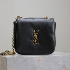 YSL 25S JAMIE CUBE 16 IN BLACK CALFSKIN