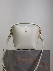 YSL 25S LE 37 BAG 20 IN DUSTY GRAY CALFSKIN GOLD HARDWARE