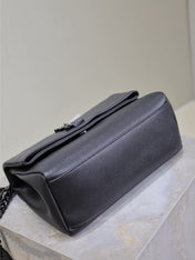 WEST HOLLYWOOD SMALL BAG 24 IN BLACK CALFSKIN BLACK HARDWARE