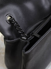WEST HOLLYWOOD SMALL BAG 24 IN BLACK CALFSKIN BLACK HARDWARE