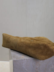 YSL NIKI TOTE BAG 34 IN CAMEL BROWN SUEDE GOLD HARDWARE