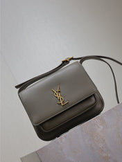 YSL 25S NIKI BABY 22 IN DARK OLIVE BROWN CALFSKIN GOLD HARDWRE
