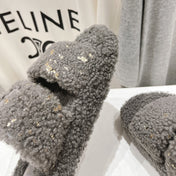 DAD SANDALS FOSSIL GRAY PURE SHEEP WOOL