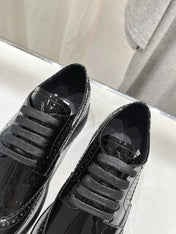 PRA BRUSHED LEATHER DERBY SHOES GLOSSY BLACK