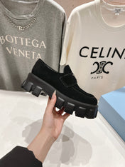 MONOLITH LOAFERS IN BLACK SUEDE