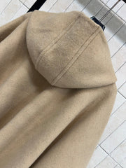 BURBERRY 25S HOODED CASHMERE PONCHO 2768
