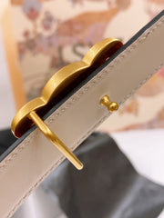 CELINE 25S BELT 25MM REVERSIBLE TRIOMPHE IN BURGUNDY CALFSKIN 565534