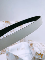 DIOR 25S BELT 20 MM IN WHITE CALFSKIN 572896