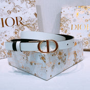 DIOR 25S BELT 20 MM IN LIGHT BLUE GREY CALFSKIN 572897
