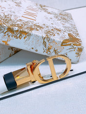 DIOR 25S BELT 20 MM IN DEEP BLUE GREY CALFSKIN 572898