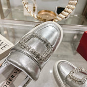 VIV' UP SNEAKERS IN SLIVER PATENT CALFSKIN