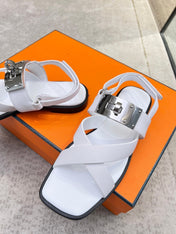 Ines sandal white calfskin