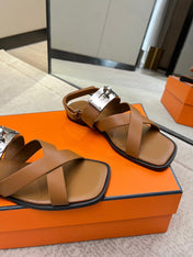 Ines sandal brown calfskin
