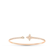 LV IDYLLE PINK GOLD OPEN BRACELET DIAMOND PAVED