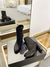 SL HONORÉ BOOTIES BLACK SUEDE