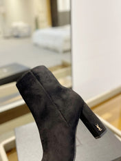 SL HONORÉ BOOTIES BLACK SUEDE