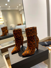 SL NIKI BOOTIES LEOPARD BRICK SUEDE