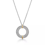 EDGE DIAMOND GOLD SILVER NECKLACE