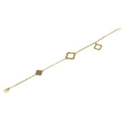 PURE CLOVER GOLD BRACELET 3 MOTIFS
