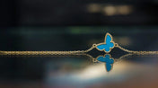 BUTTERFLY TURQUOISE GOLD BRACELET