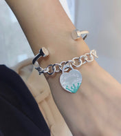 LOVE HEART RETURN TO TIF SILVER BRACELET