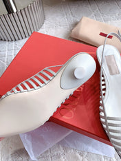 Mesh Slingback Ballerina White