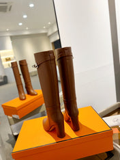 STORY BOOT 85MM IN BRONZE BROWN CALFSKIN